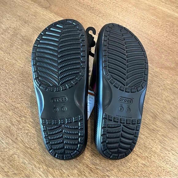 CROCS Classic Solarized Slides Men's 9 / W 11 Slide Sandals Black Flip Flop  New - Picture 5 of 5